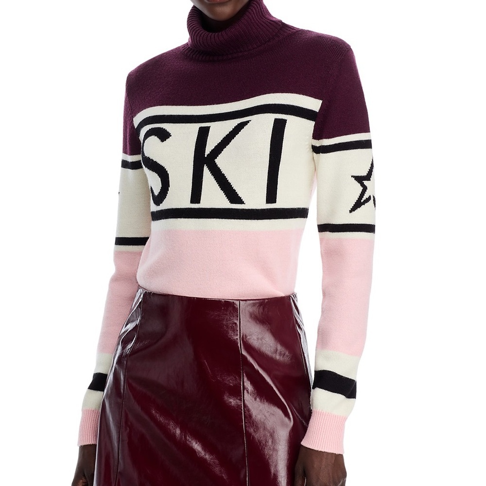 NWT Perfect moment schild ski sweater in pink/burgundy